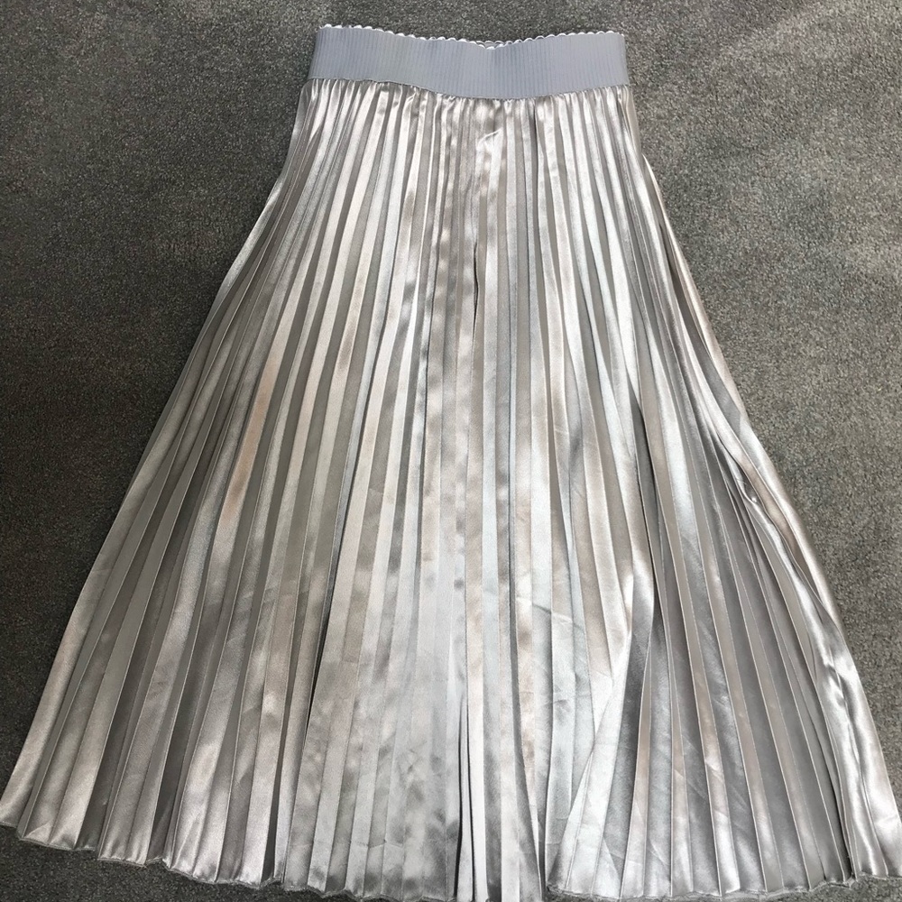 Grey silver long skirt
